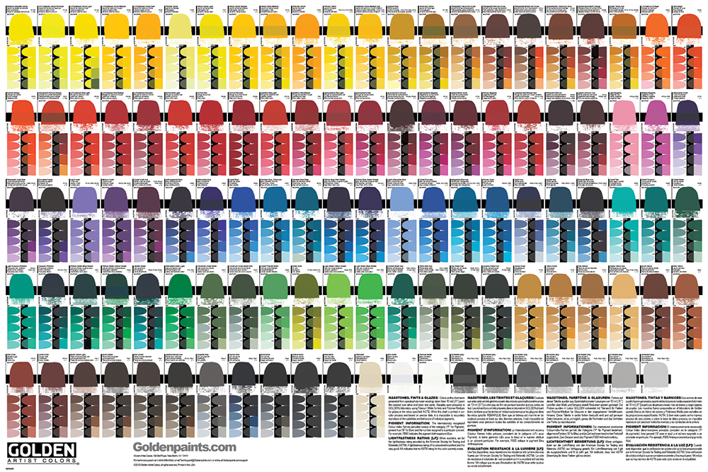 Golden Paints Color Chart