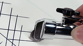 3:1 Fluid Acrylic to High Flow Acrylic mixture tends to be an excellent starting point for paint in a Beugler Striper.