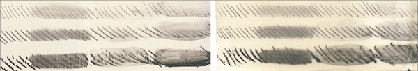 Figure 13: Regular Gel (Semi-Gloss) and Regular Gel (Matte). The Matte Gel provided the best drawing surface in the soft and flexible group.
