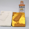Painting Plaster with Acrylics Iridescent Bright Gold