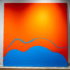 Becoming Familiar with Color Pouring Medium Matte: It’s More Than Just for Pours! Color Pouring Medium Matte, Fluid Pyrrole Orange and a daylight blue mixture.